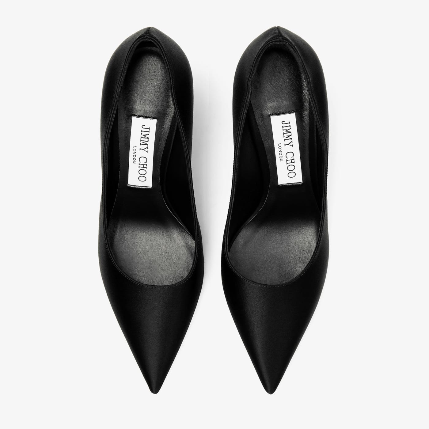 Love 85 Black Satin Pumps