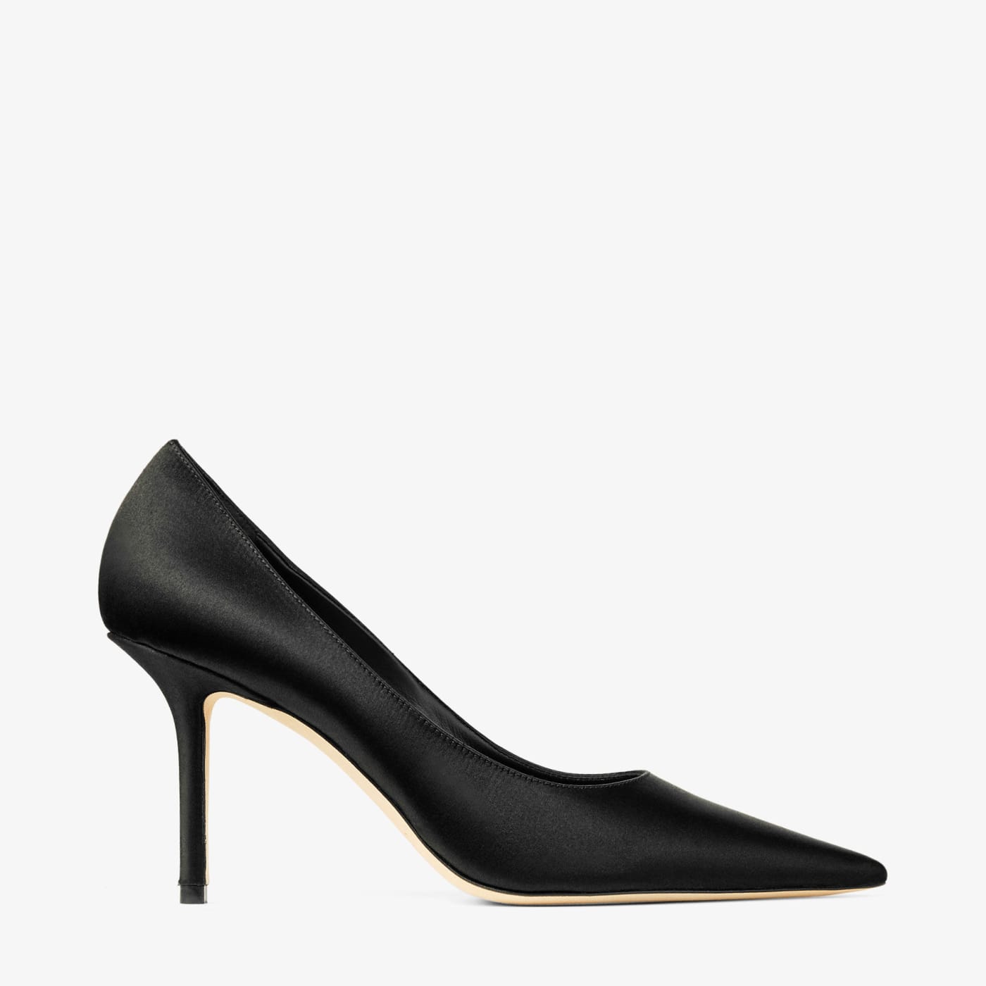 Love 85 Black Satin Pumps