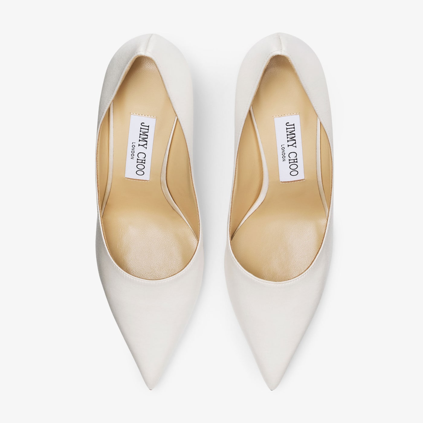 Love 85 Ivory Satin Pumps