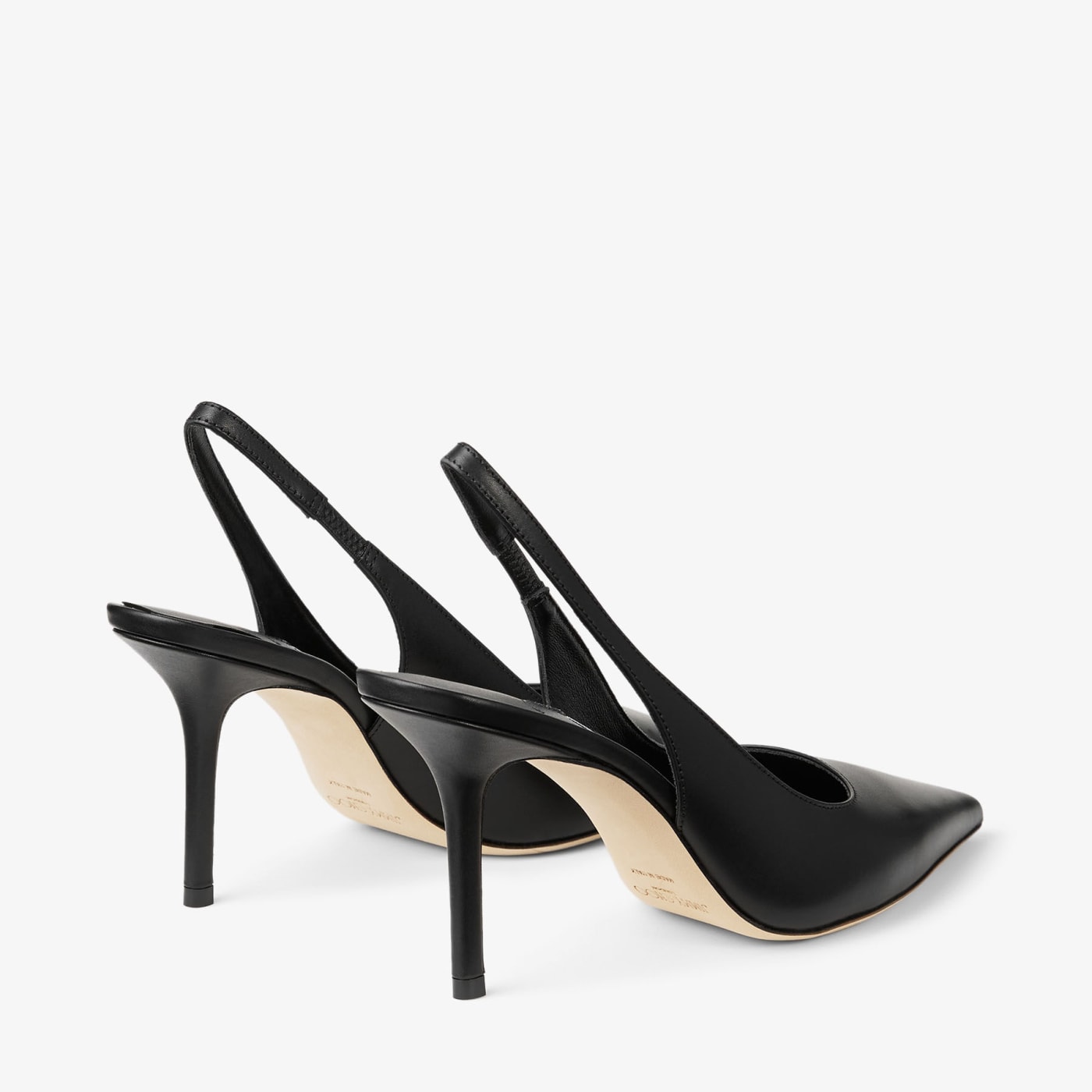 Love Sling Back 85 Black Calf Leather Slingbacks