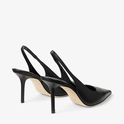 Love Sling Back 85 Black Calf Leather Slingbacks