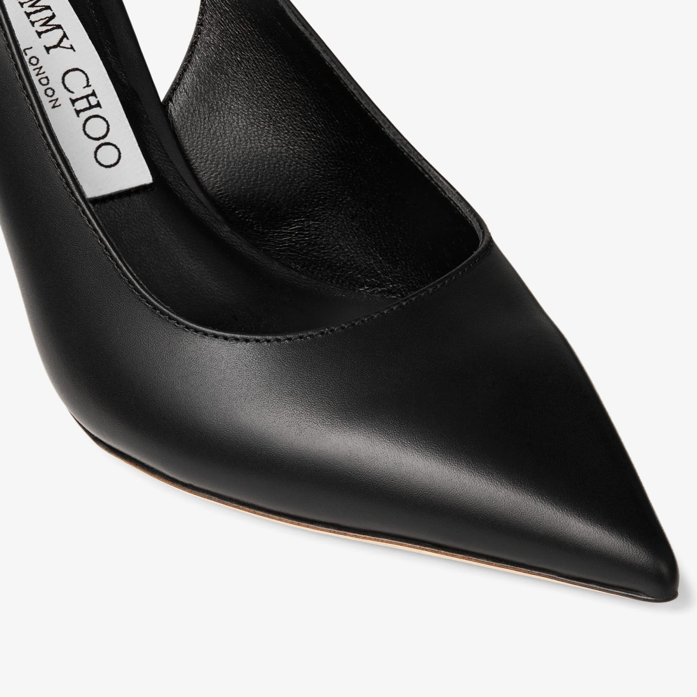 Love Sling Back 85 Black Calf Leather Slingbacks