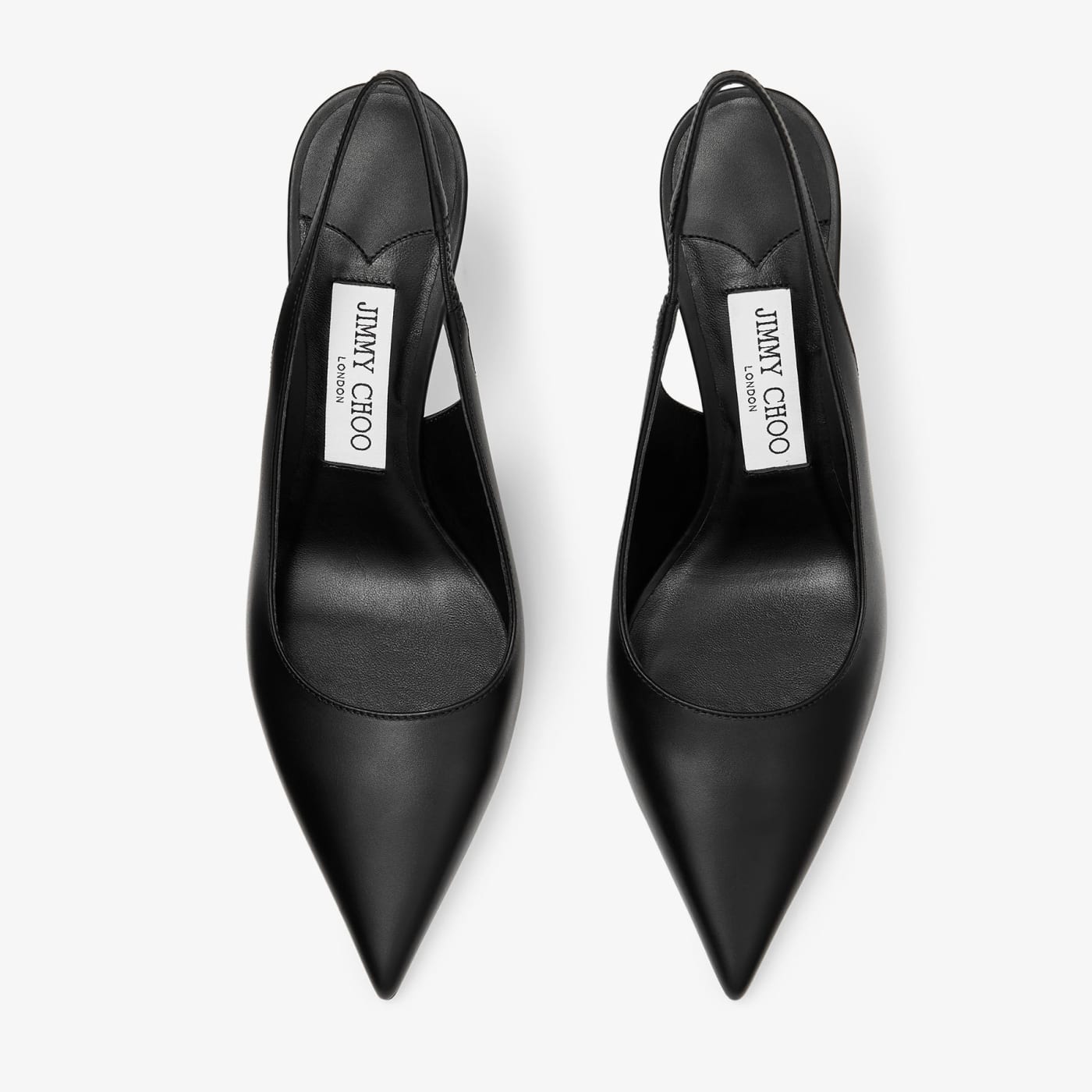 Love Sling Back 85 Black Calf Leather Slingbacks