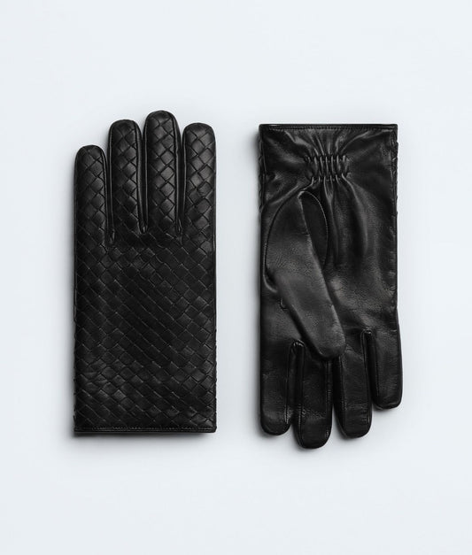 Intrecciato Leather Gloves