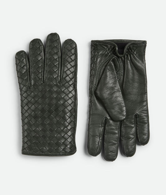 Intrecciato Leather Gloves