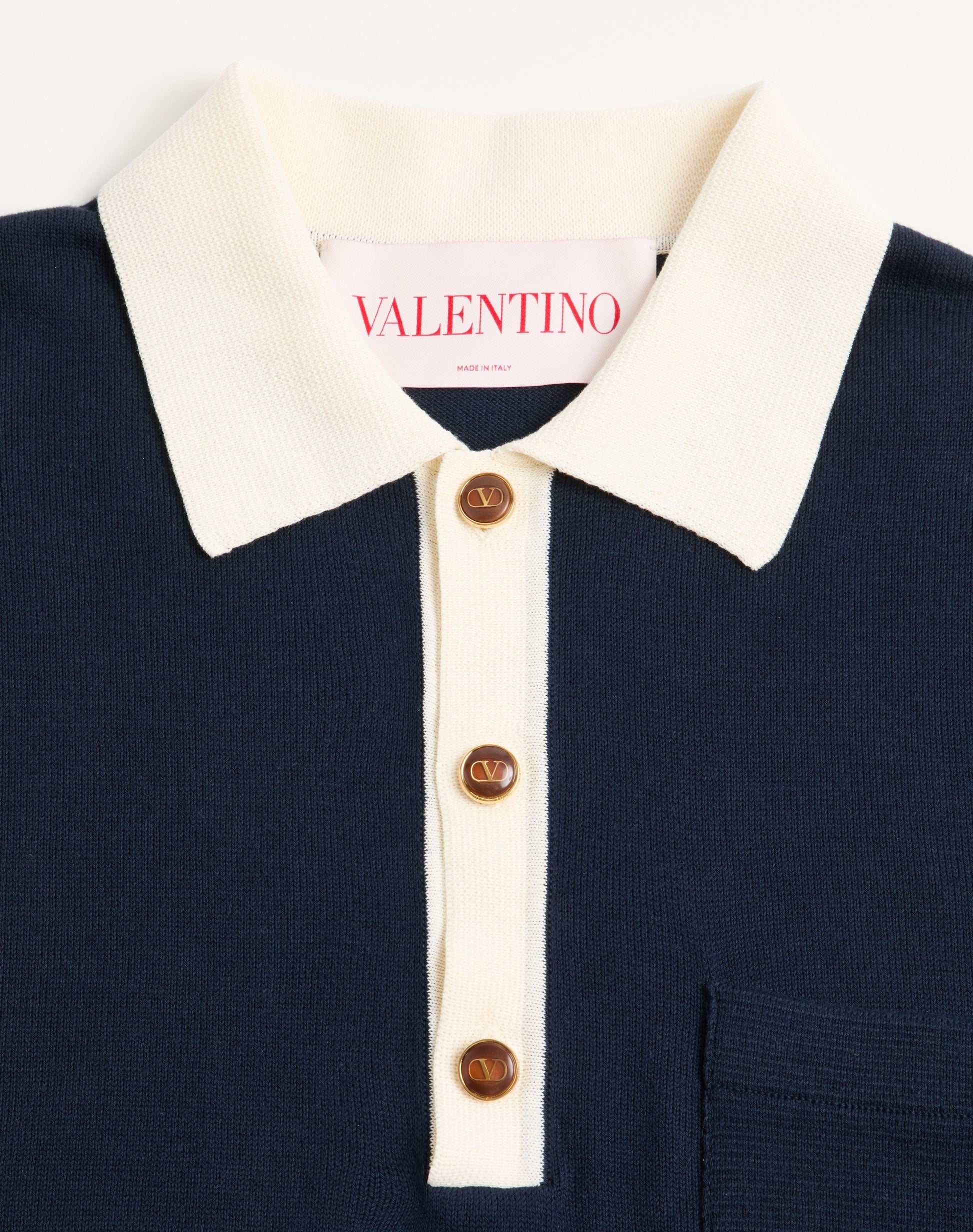 Long-sleeved Cotton Polo Shirt