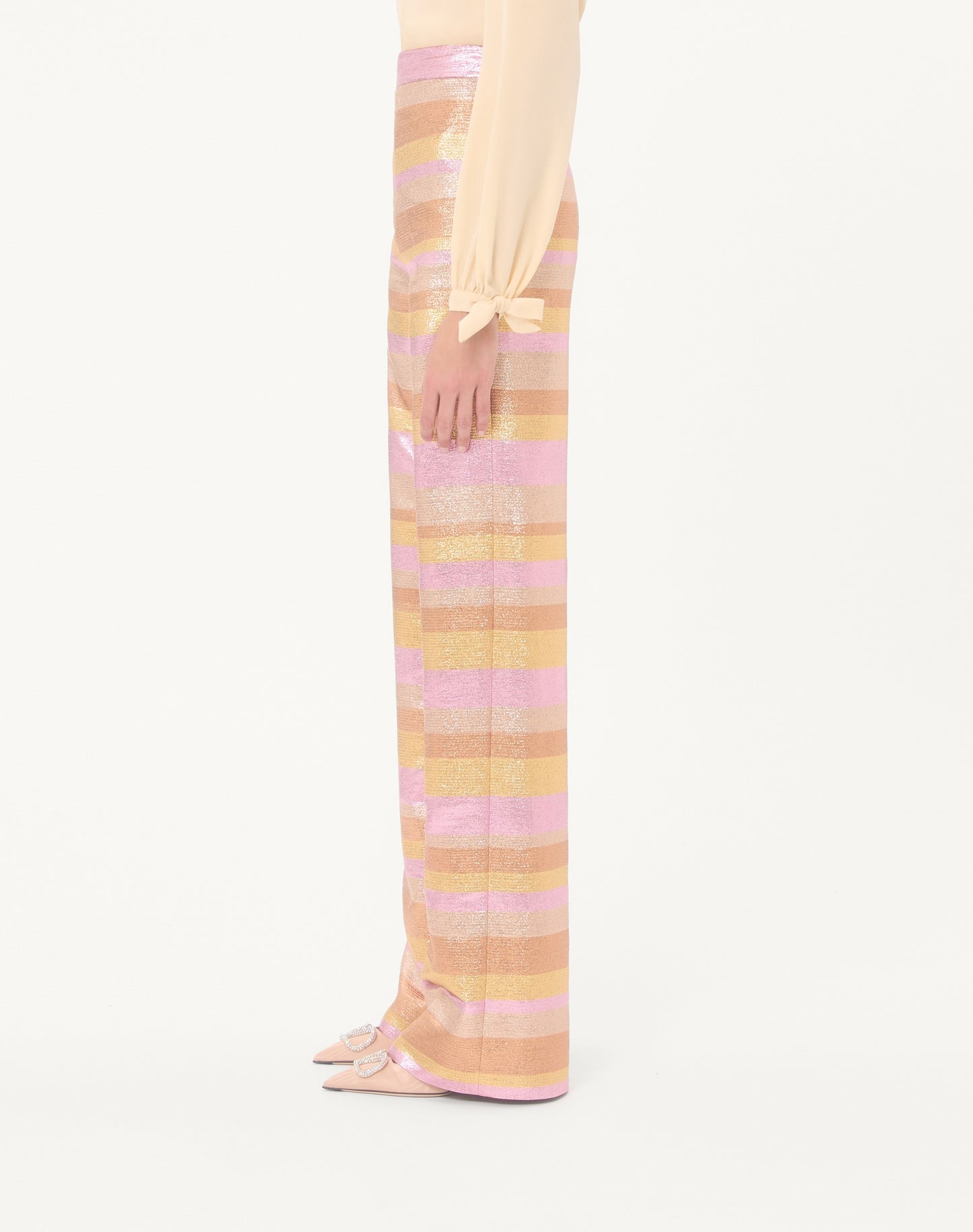 Lurex Lumiere Nocturne Barré Trousers