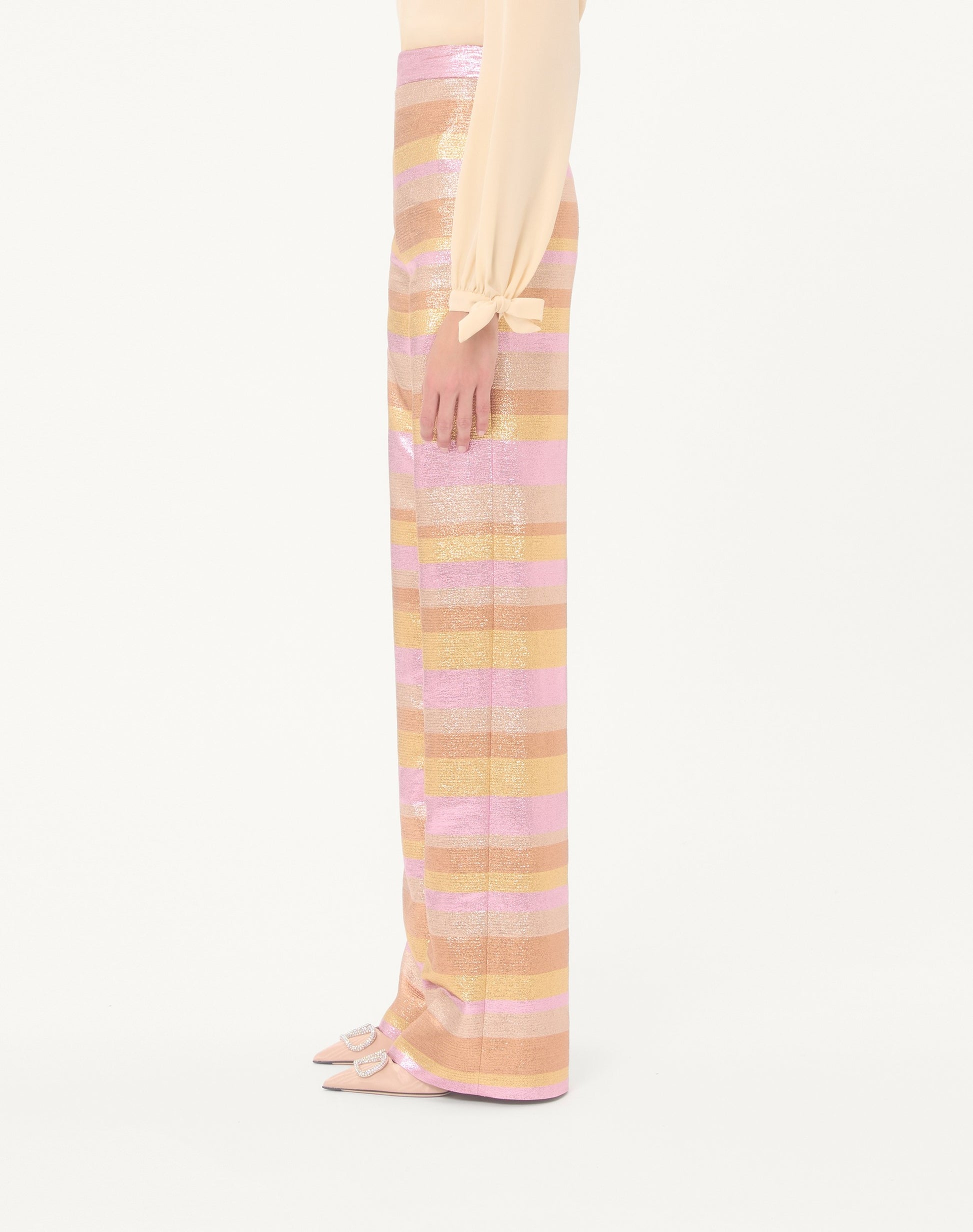 Lurex Lumiere Nocturne Barré Trousers
