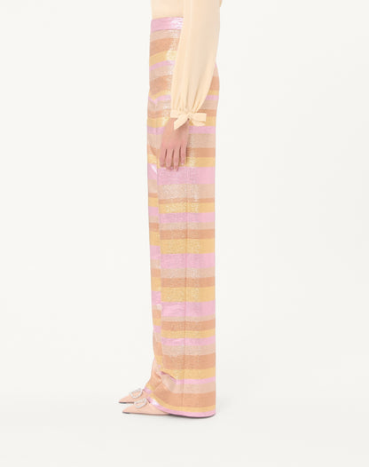 Lurex Lumiere Nocturne Barré Trousers
