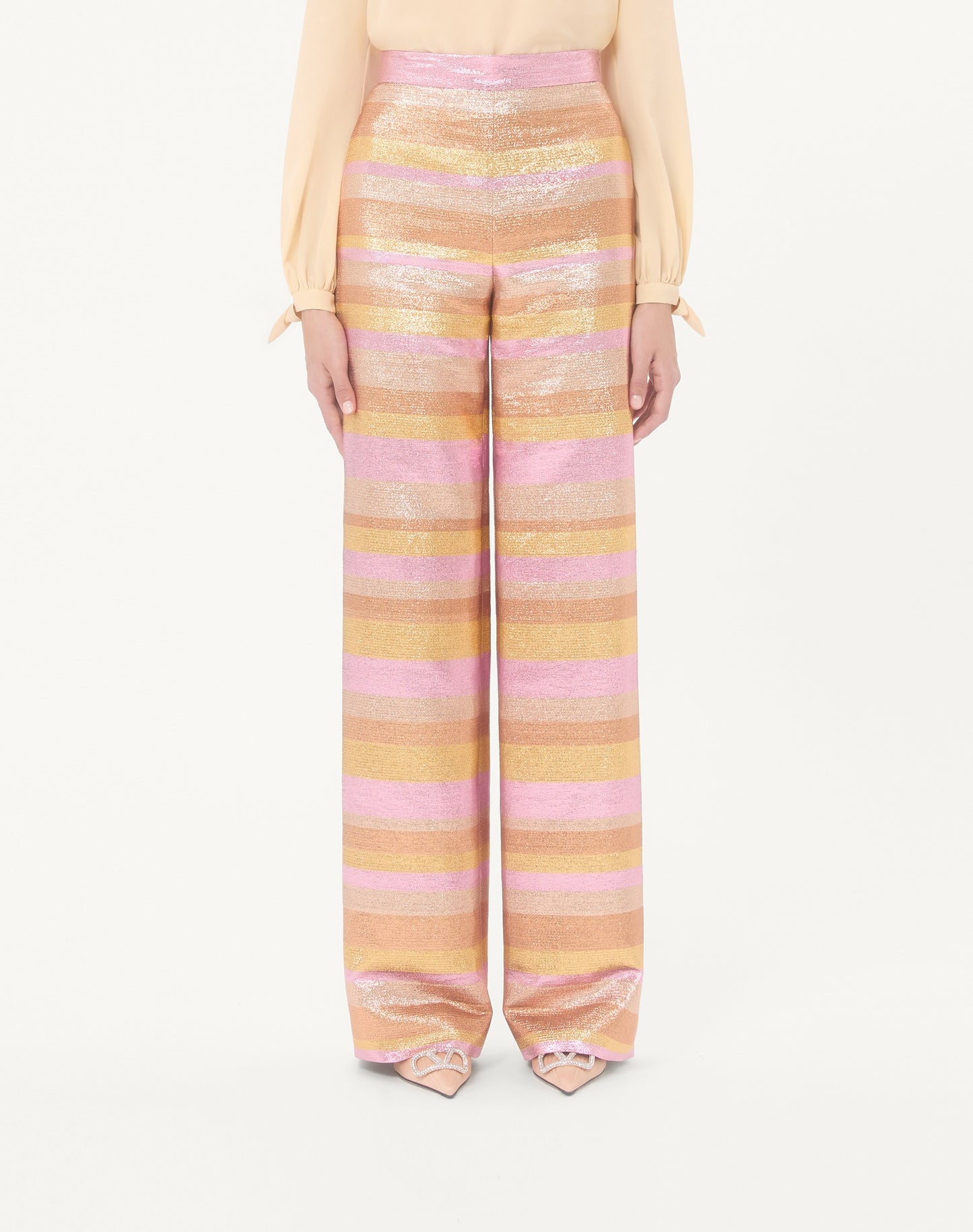 Lurex Lumiere Nocturne Barré Trousers