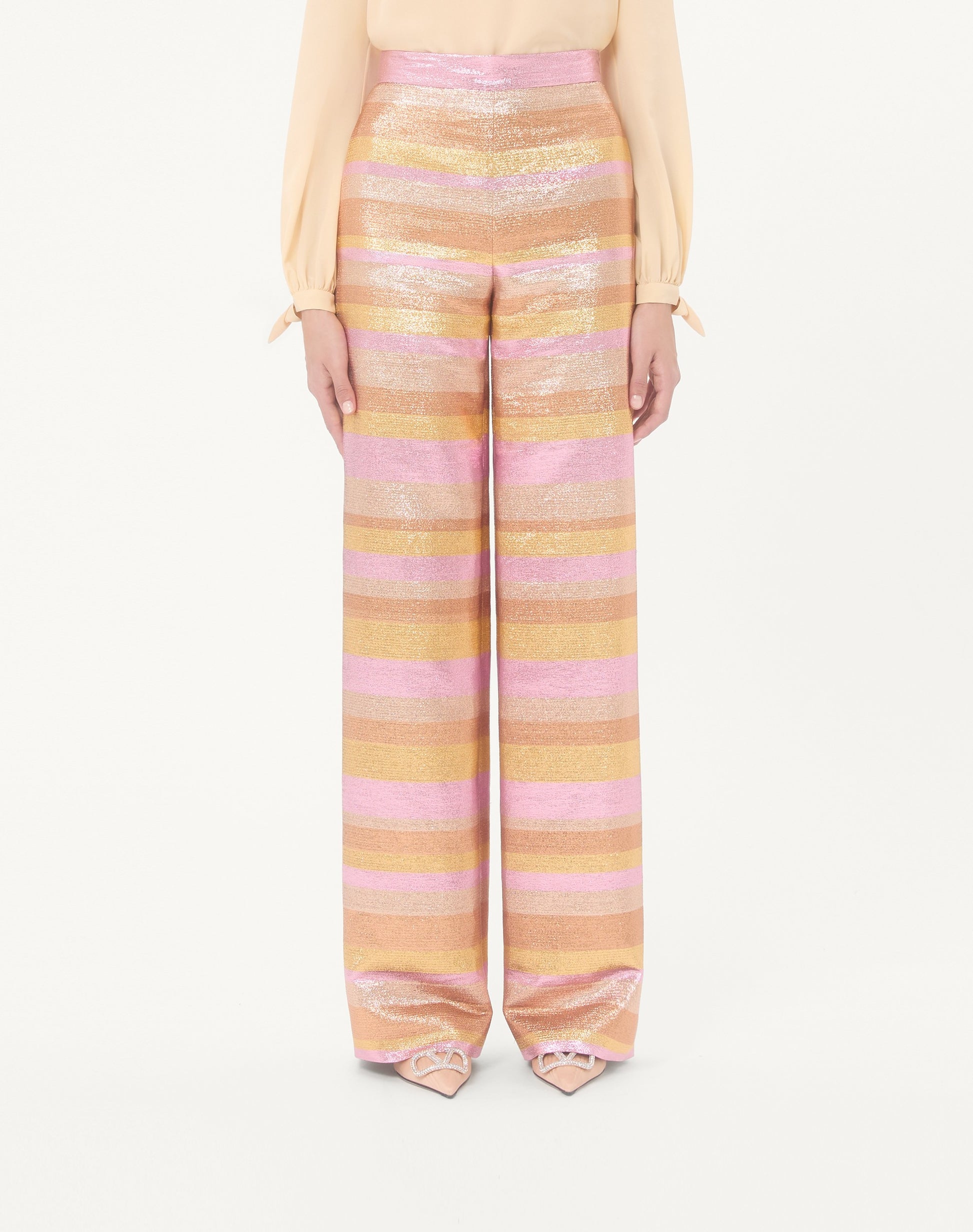 Lurex Lumiere Nocturne Barré Trousers