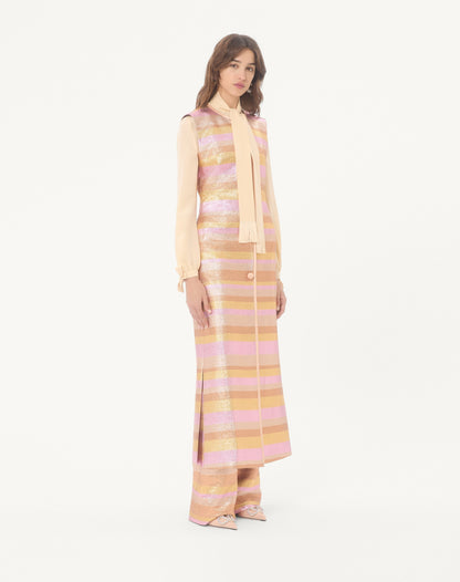 Lurex Lumiere Nocturne Barré Trousers