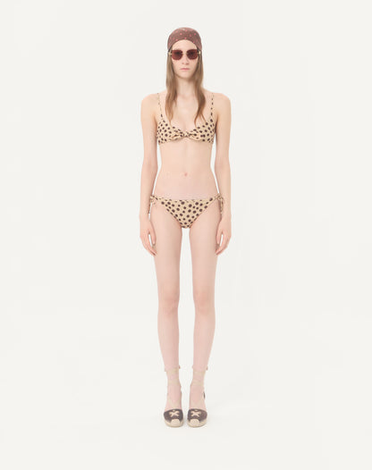 Lycra Swimsuit In Plus De Pois Dalmata Polka Dot