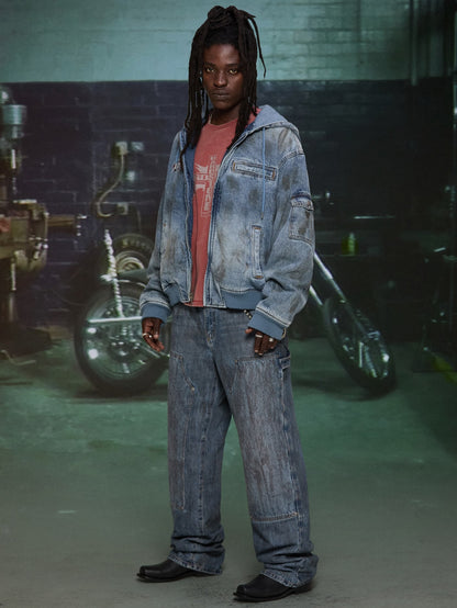 HARDSTONE Denim Hooded Jacket