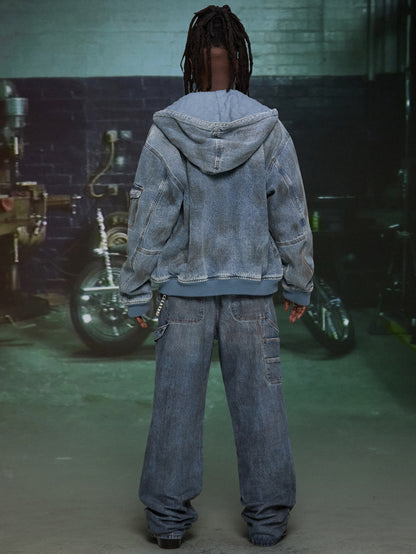 HARDSTONE Denim Hooded Jacket