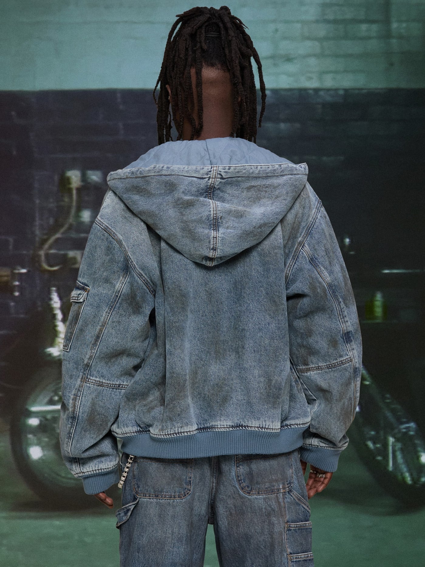HARDSTONE Denim Hooded Jacket