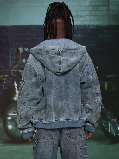 HARDSTONE Denim Hooded Jacket