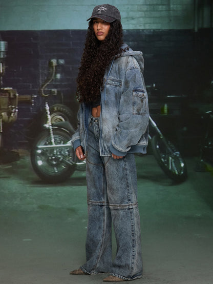 HARDSTONE Denim Hooded Jacket