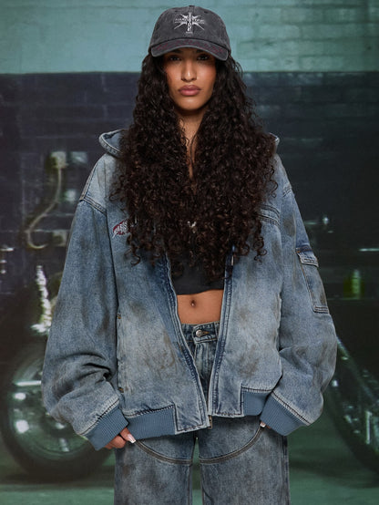 HARDSTONE Denim Hooded Jacket