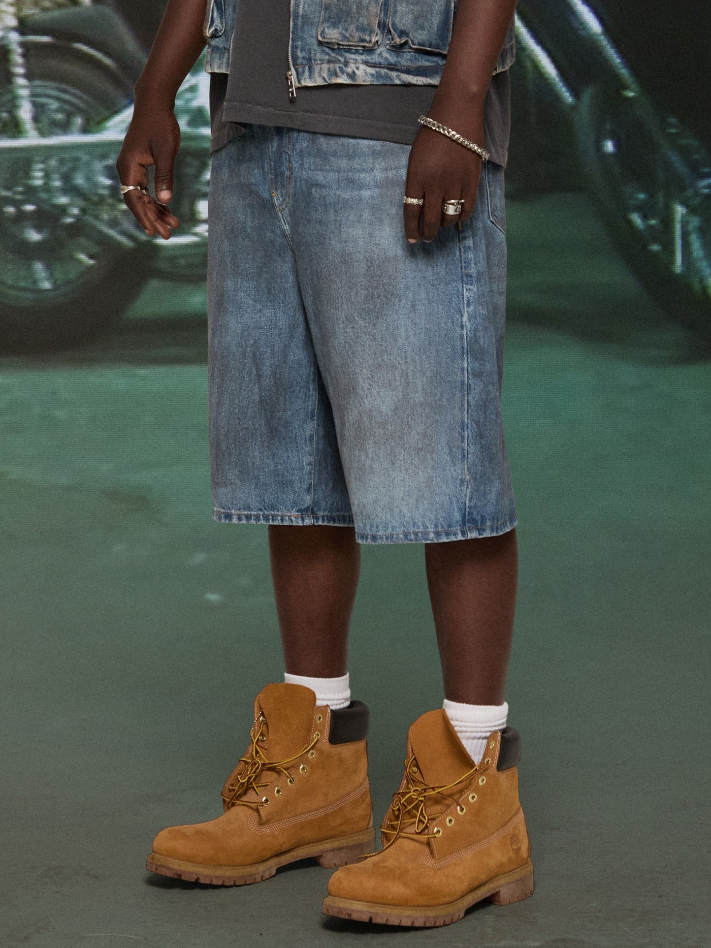 HARDSTONE Denim Shorts