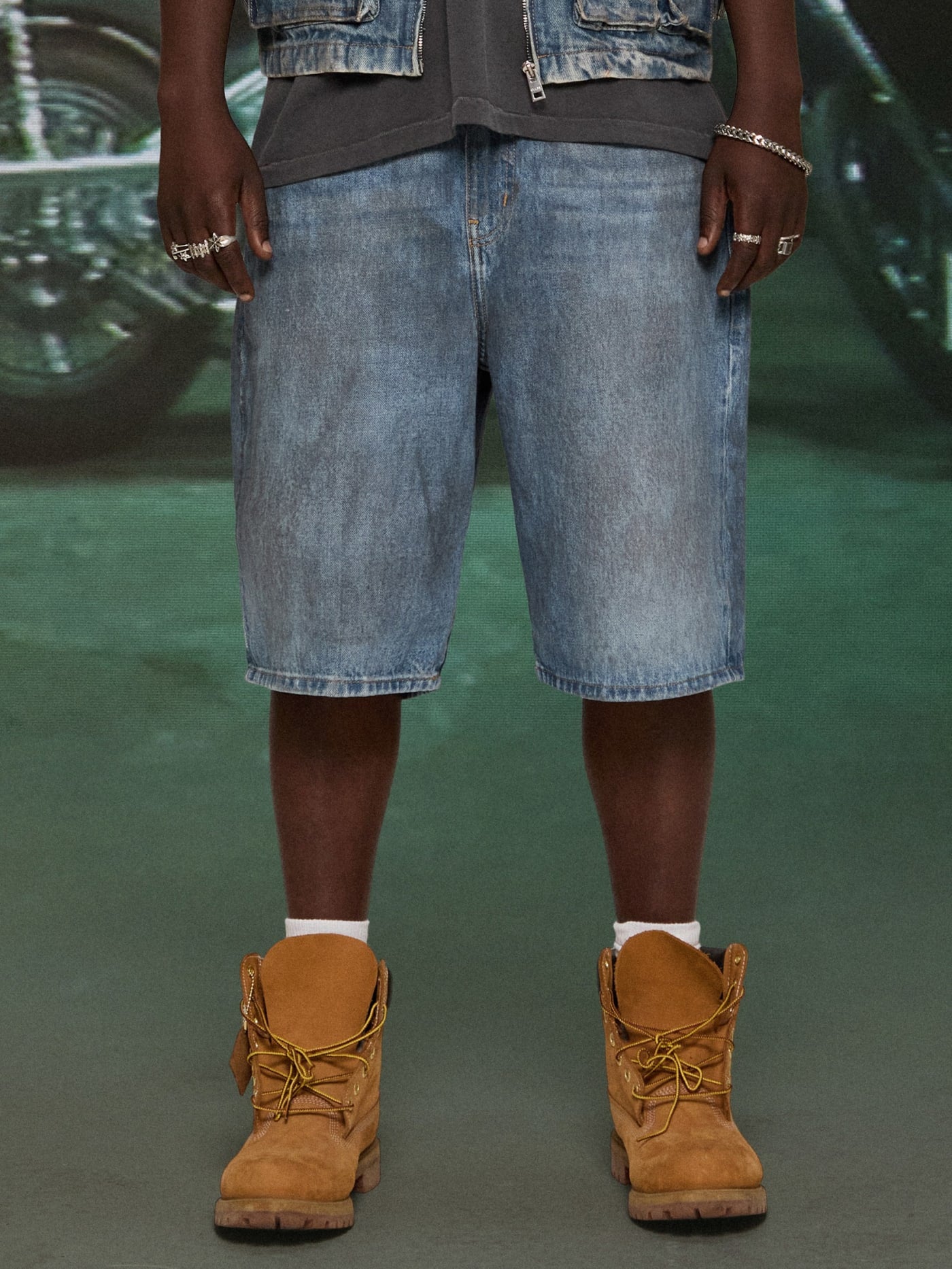 HARDSTONE Denim Shorts