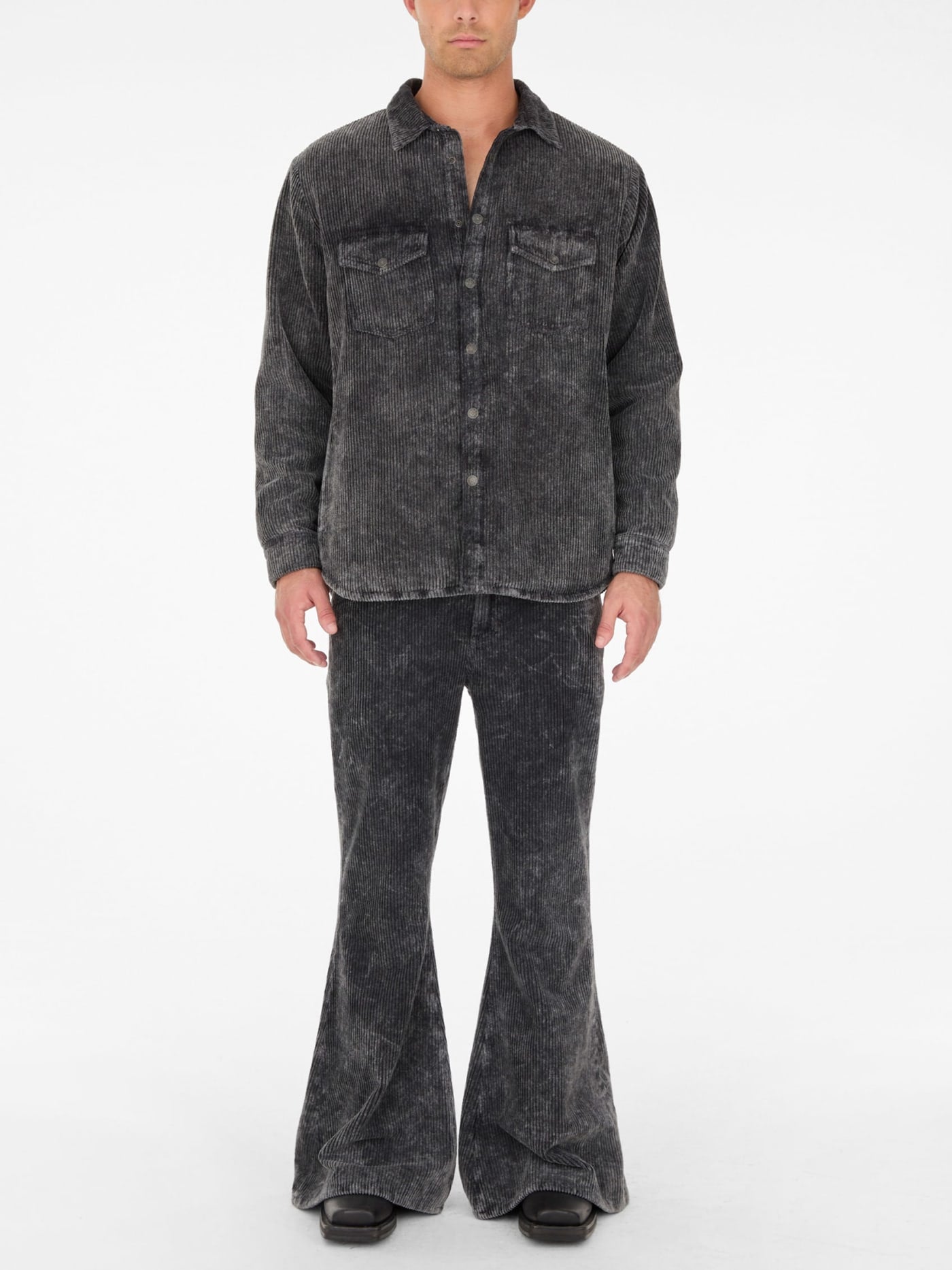 padded corduroy overshirt