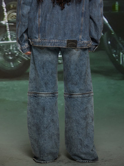 HARDSTONE Zip-Off Denim Jeans