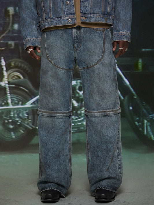 HARDSTONE Zip-Off Denim Jeans