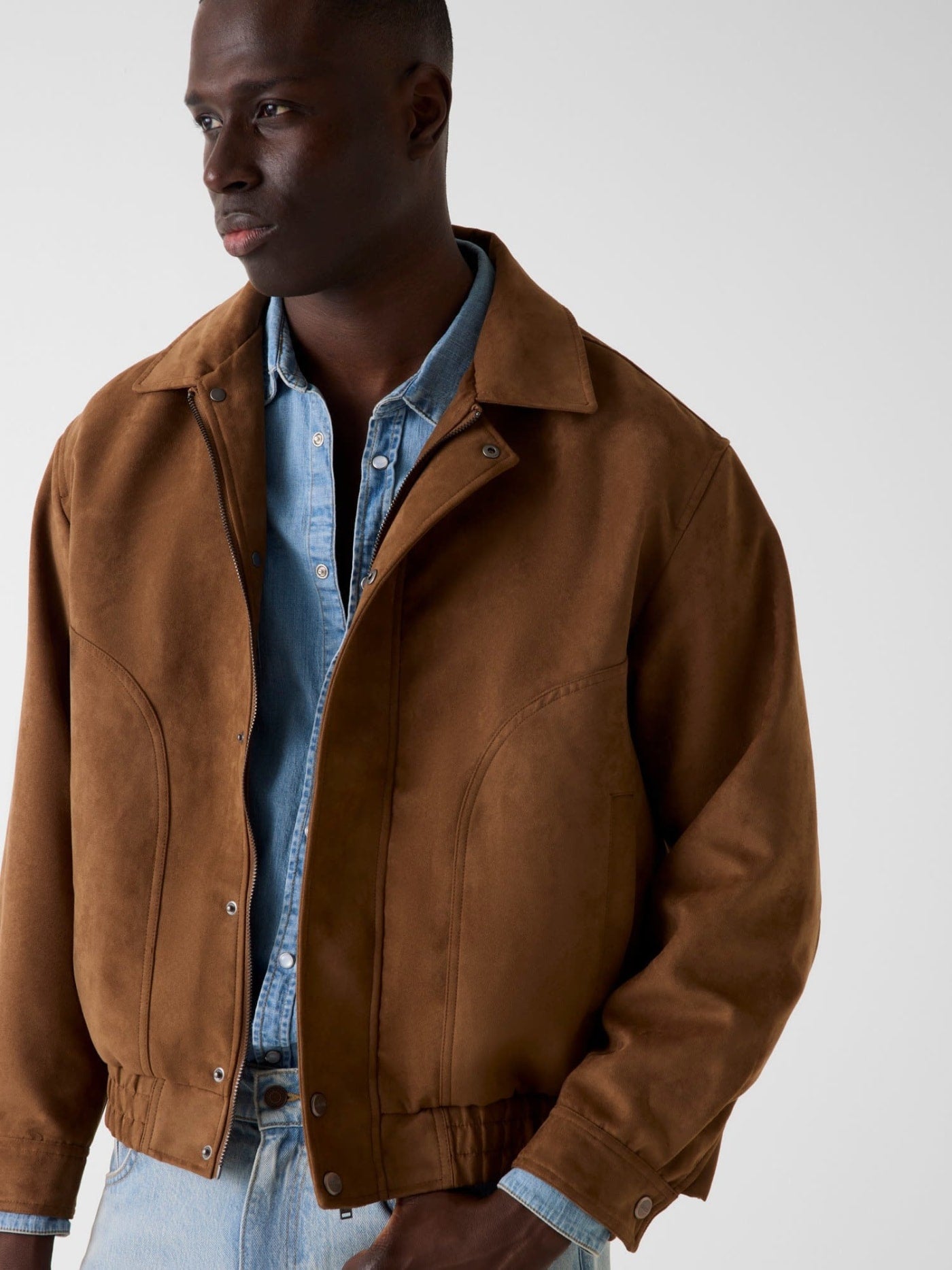 Faux-suede jacket