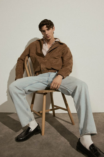 Faux-suede jacket