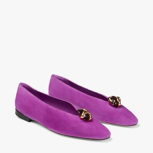 Margot Flat Violet Orchid Suede Flats