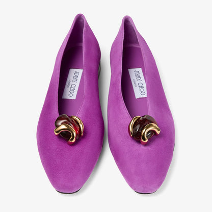 Margot Flat Violet Orchid Suede Flats