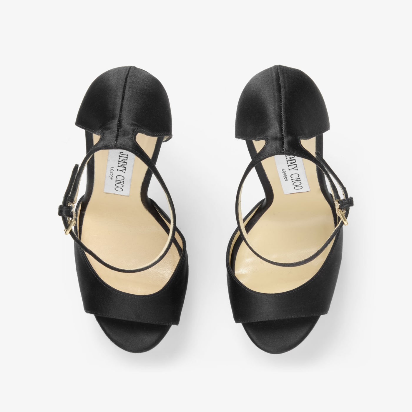Max 150 Black Satin Sandal