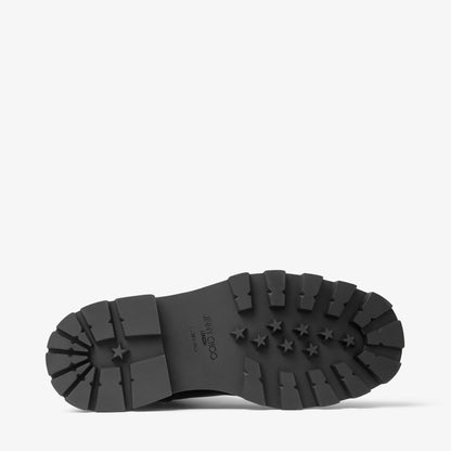 Meena Flat Black Leather Boots