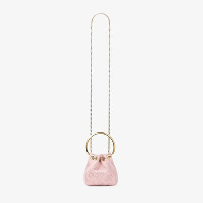 Micro Bon Bon Rose Satin and Jimmy Choo Lace Mini Bucket Bag