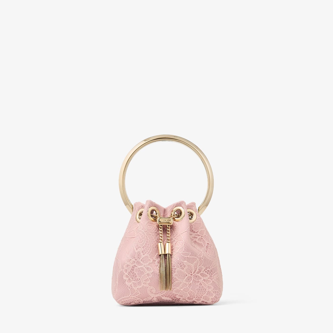 Micro Bon Bon Rose Satin and Jimmy Choo Lace Mini Bucket Bag