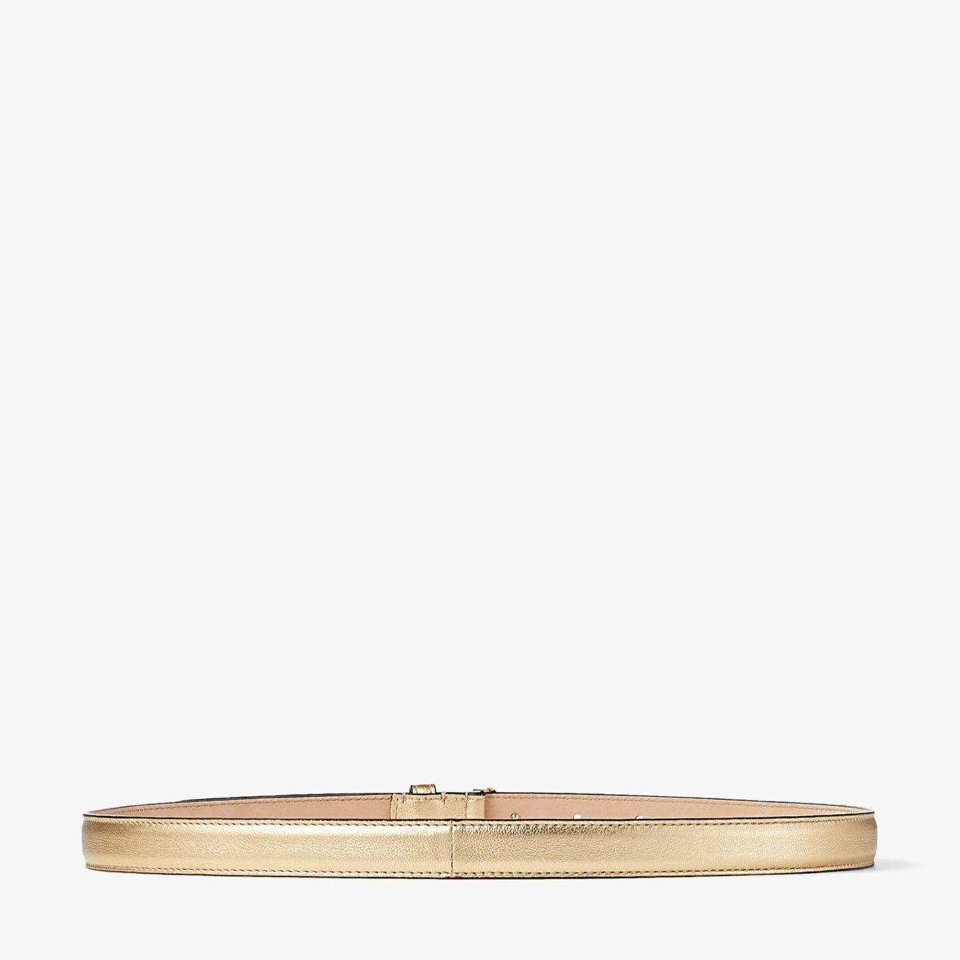 Mini Helina Gold Metallic Nappa Leather Mini Belt