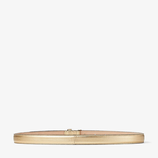 Mini Helina Gold Metallic Nappa Leather Mini Belt