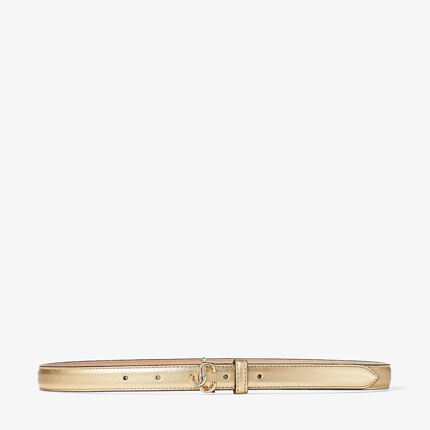 Mini Helina Gold Metallic Nappa Leather Mini Belt