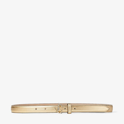 Mini Helina Gold Metallic Nappa Leather Mini Belt