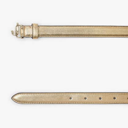 Mini Helina Gold Metallic Nappa Leather Mini Belt