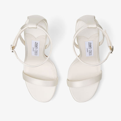 Moza Platform 120 Ivory Satin Sandals