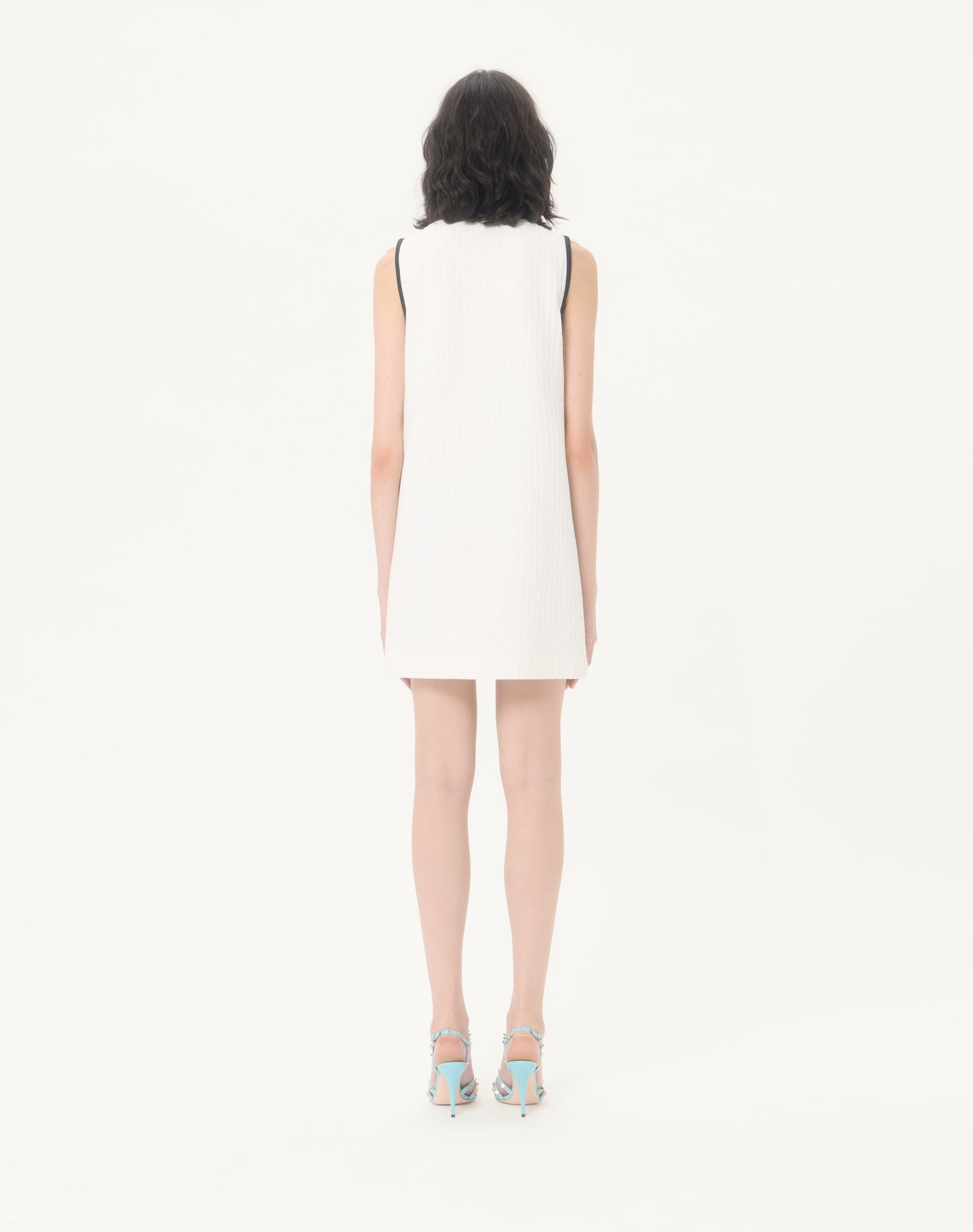 Short Dress In Canestrello Cotton Tweed