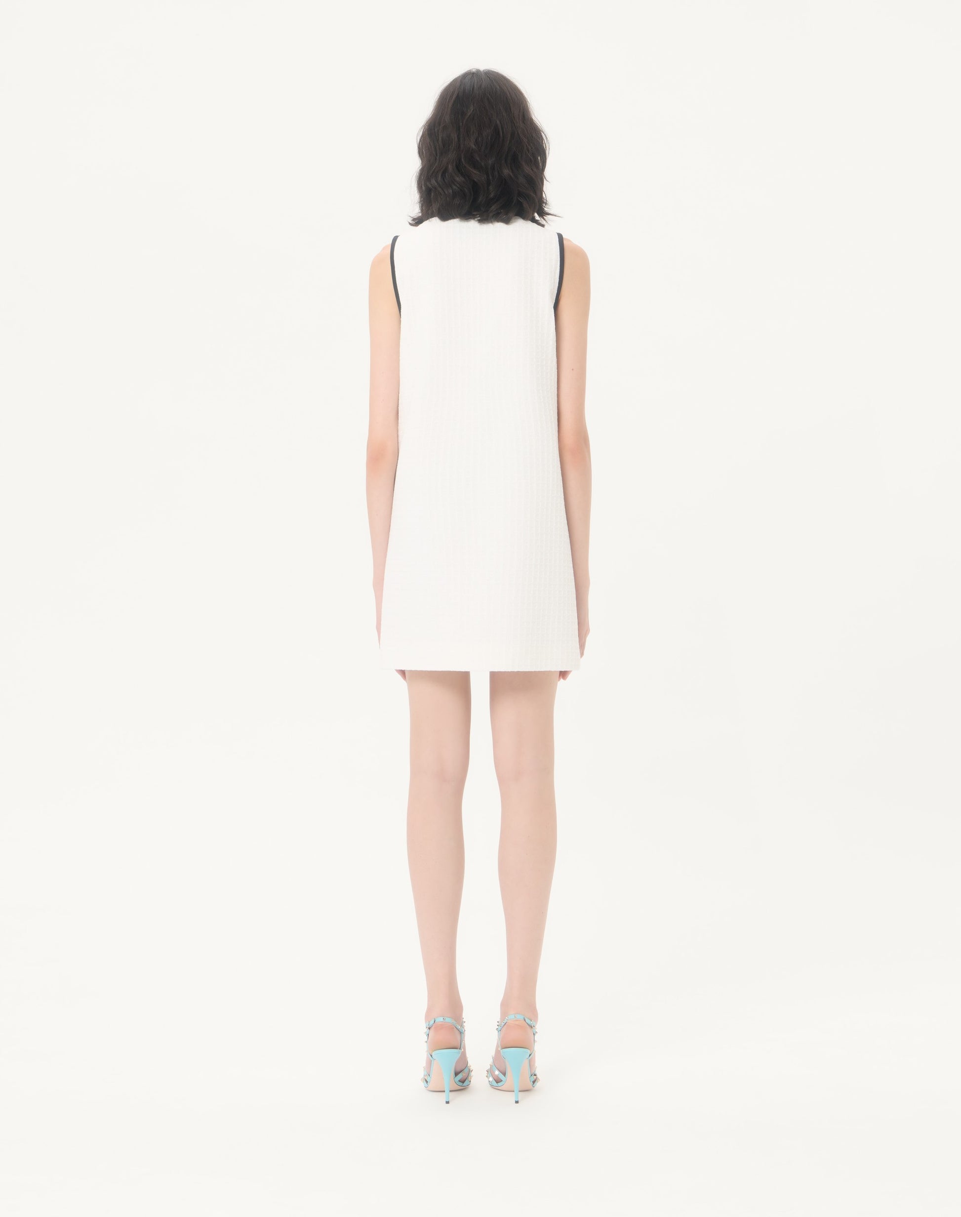 Short Dress In Canestrello Cotton Tweed