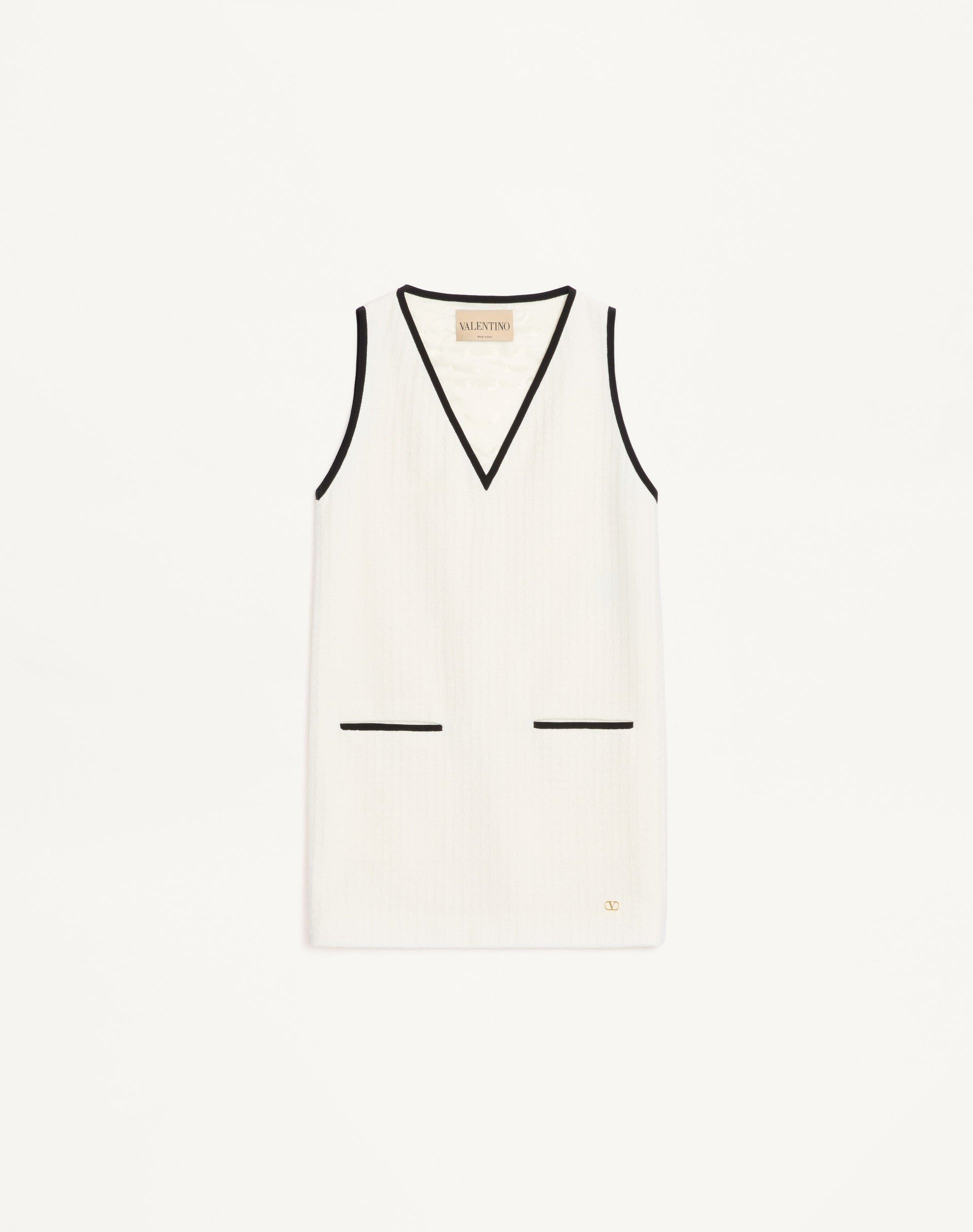 Short Dress In Canestrello Cotton Tweed