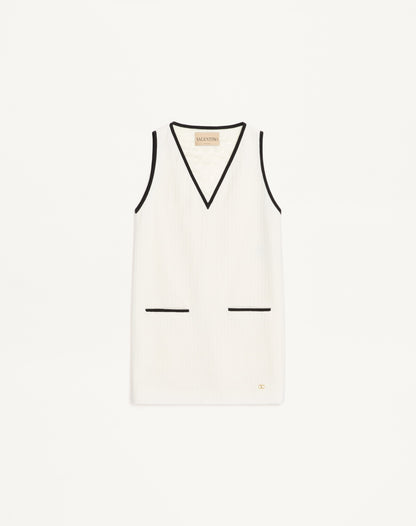 Short Dress In Canestrello Cotton Tweed
