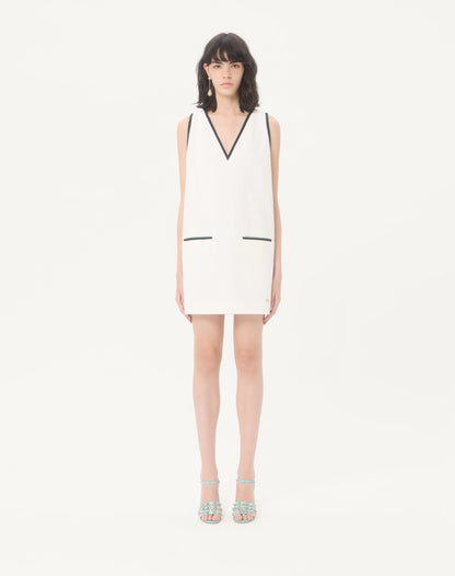 Short Dress In Canestrello Cotton Tweed
