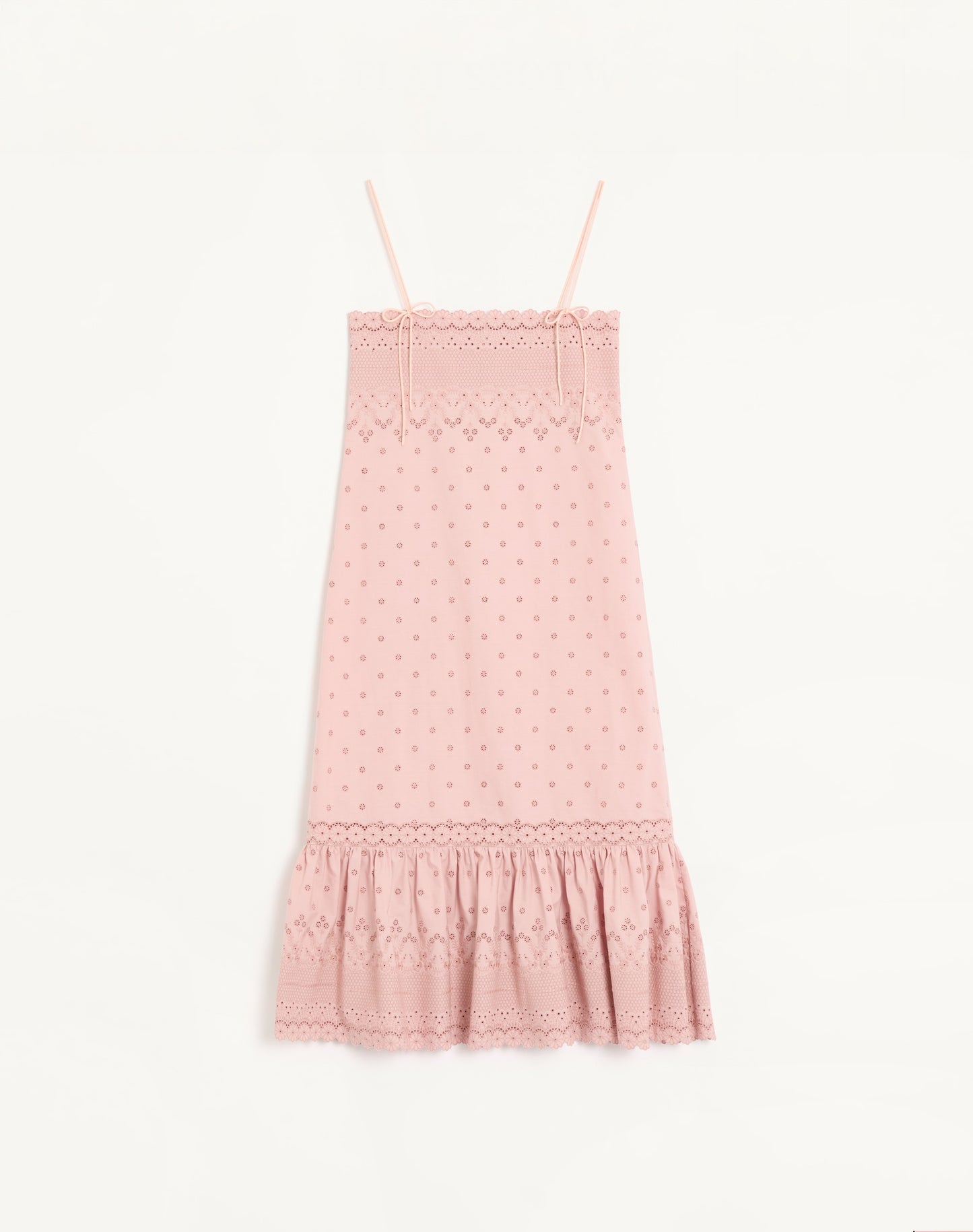 Midi Dress In Sangallo With Fleur A Jours Margheritine