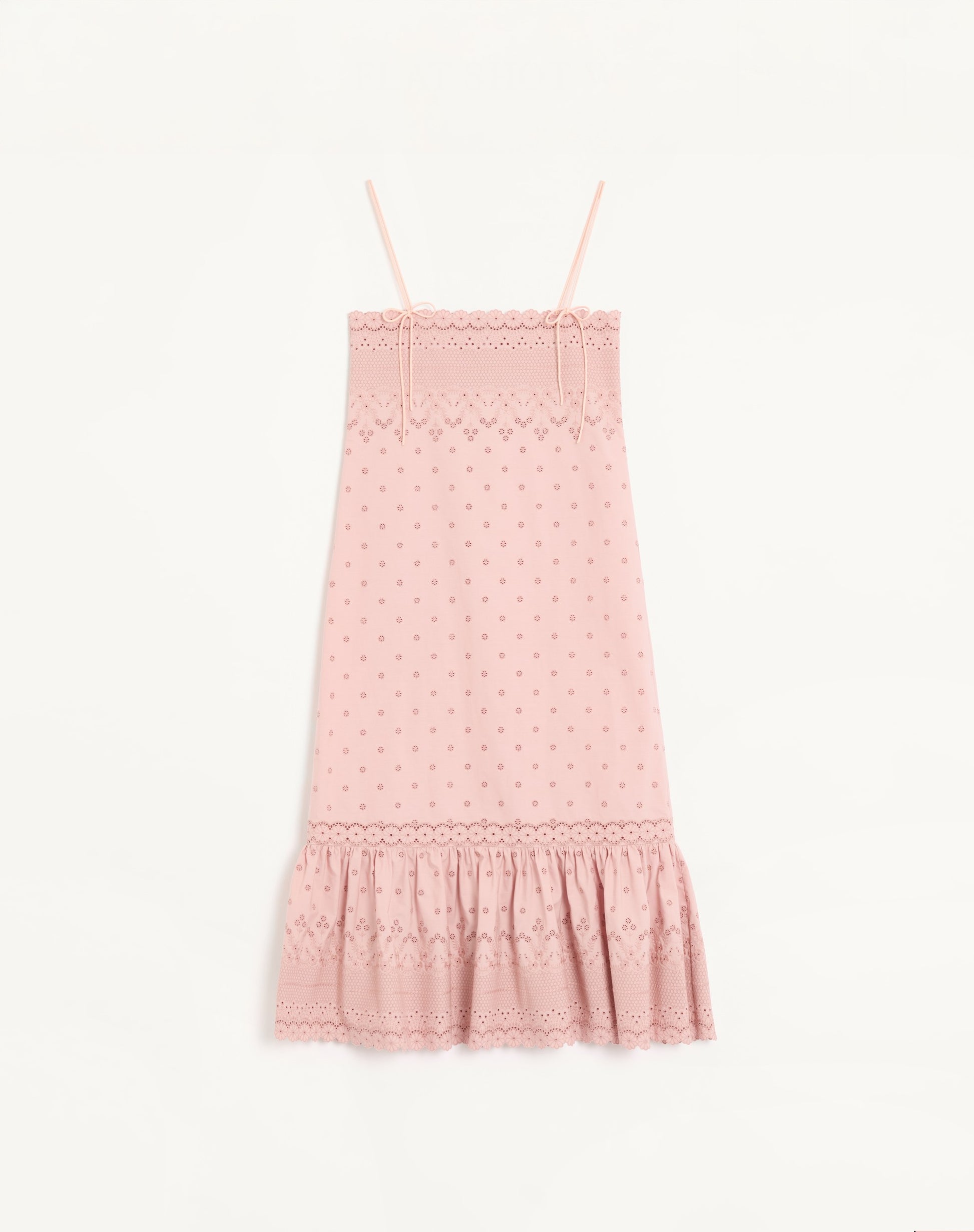 Midi Dress In Sangallo With Fleur A Jours Margheritine