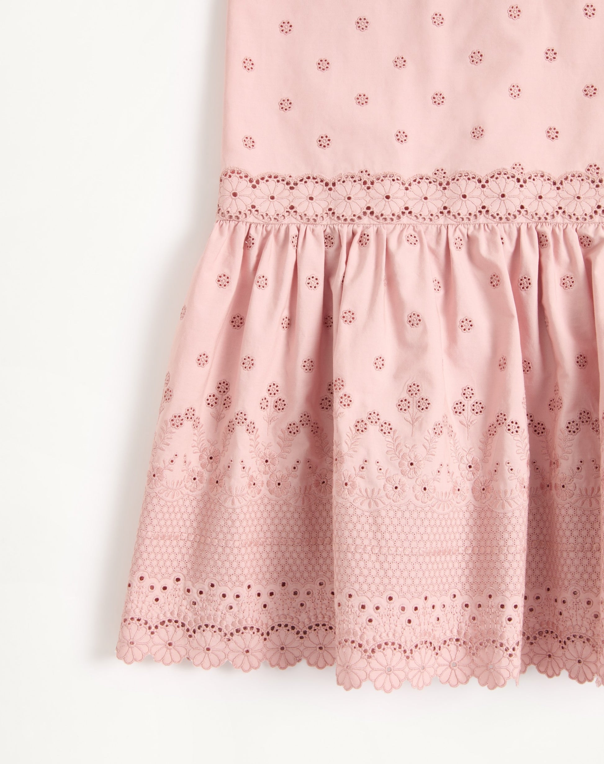 Midi Dress In Sangallo With Fleur A Jours Margheritine